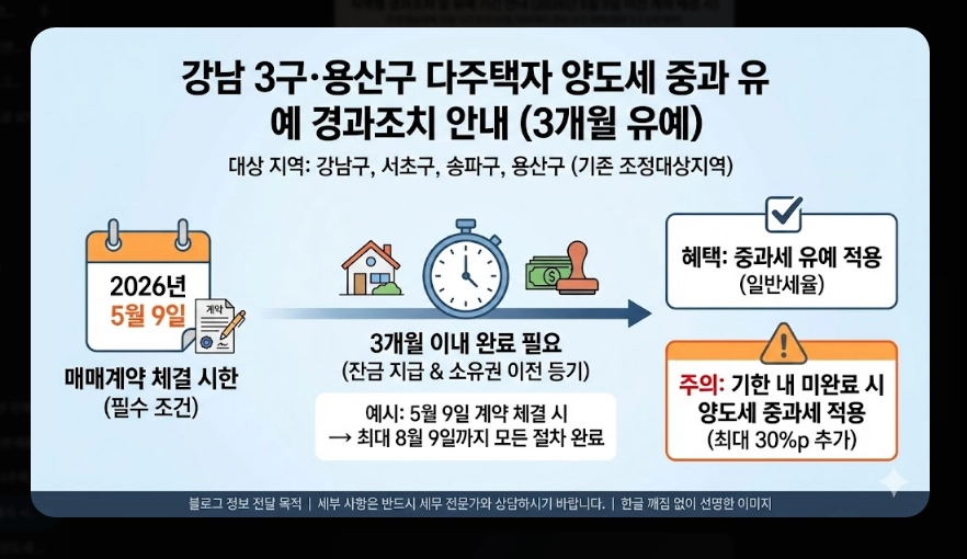 다주택자 양도세 중과 폐지 시기 [5월 9일 확정] 2026년 대응 전략 3가지 및 세금 부담 분석