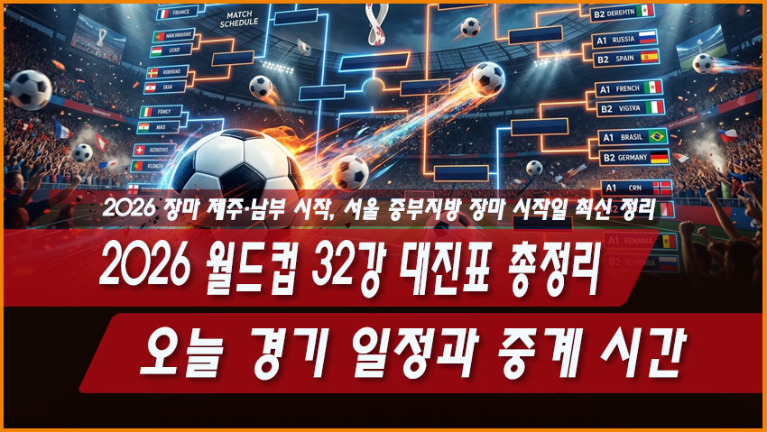 2026 월드컵 결과 32강 16강 8강 결승 스페인 우승 대진표