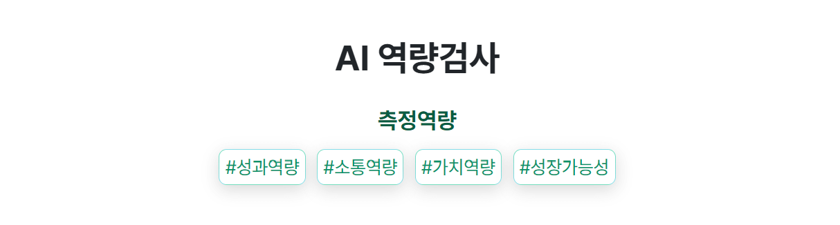 직군, 직무 추천까지 AI역량검사1