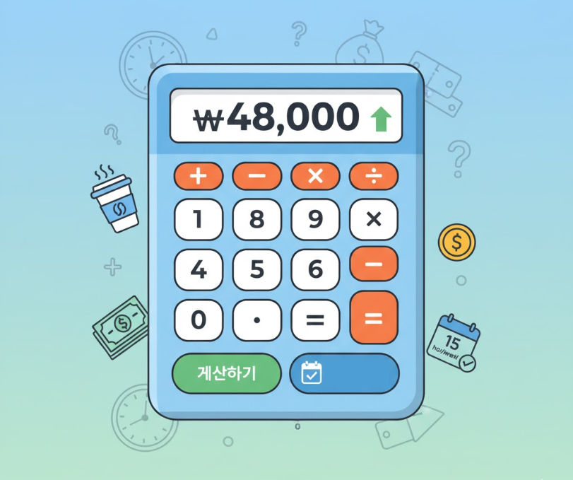 알바 주휴수당 조건, 알바 연차수당, 간편 계산기