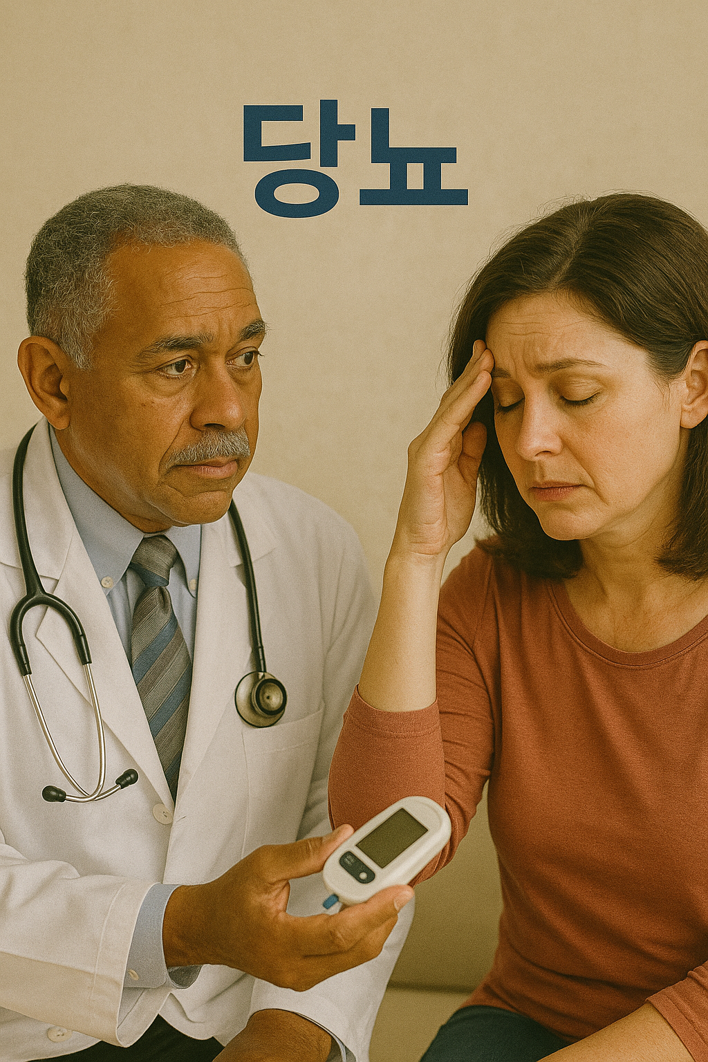 당뇨 수치 체크하는 이미지