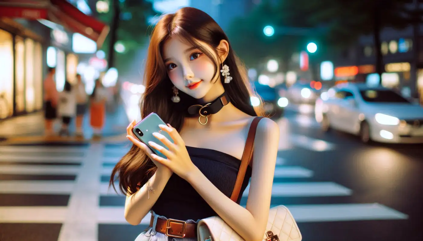 아이폰-통화녹음하는-방법을-활용하는-여성의-모습