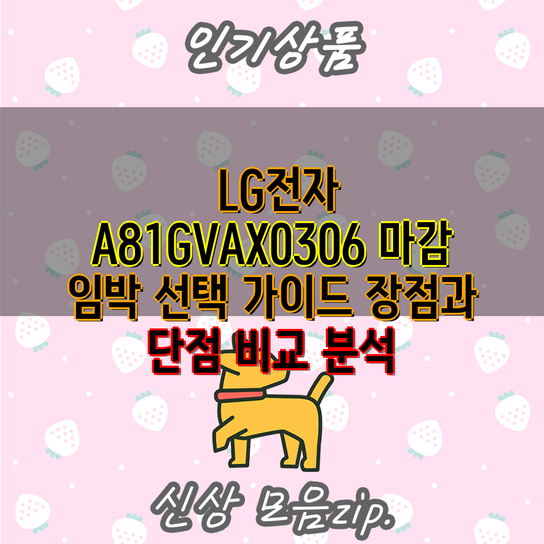 LG전자 A81GVAX0306 마감 임박 선택 가이드
