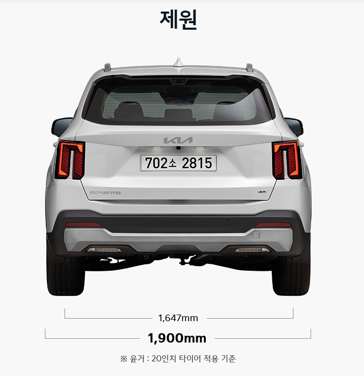 2025 쏘렌토의 제원