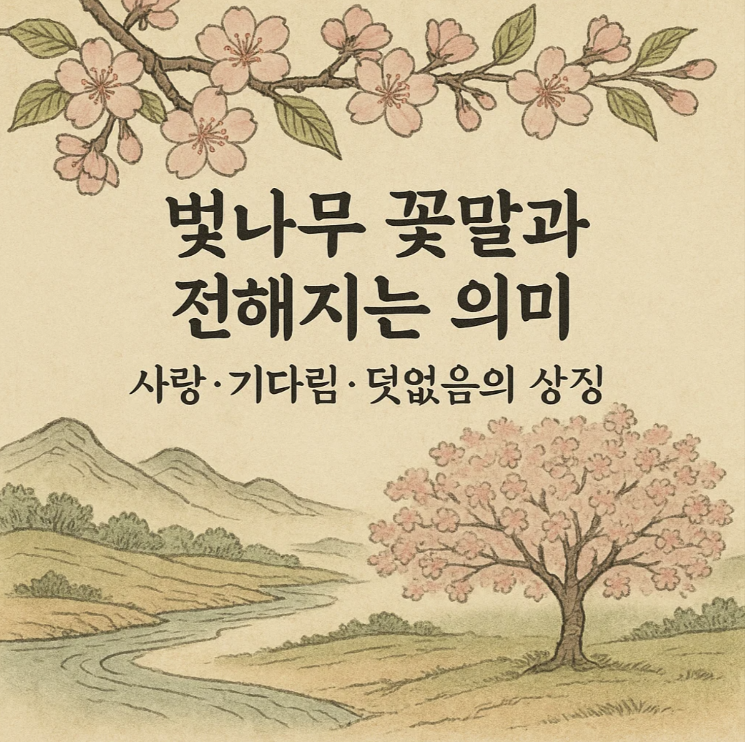 벚나무 꽃말과 전해지는 의미, 사랑&middot;기다림&middot;덧없음의 상징