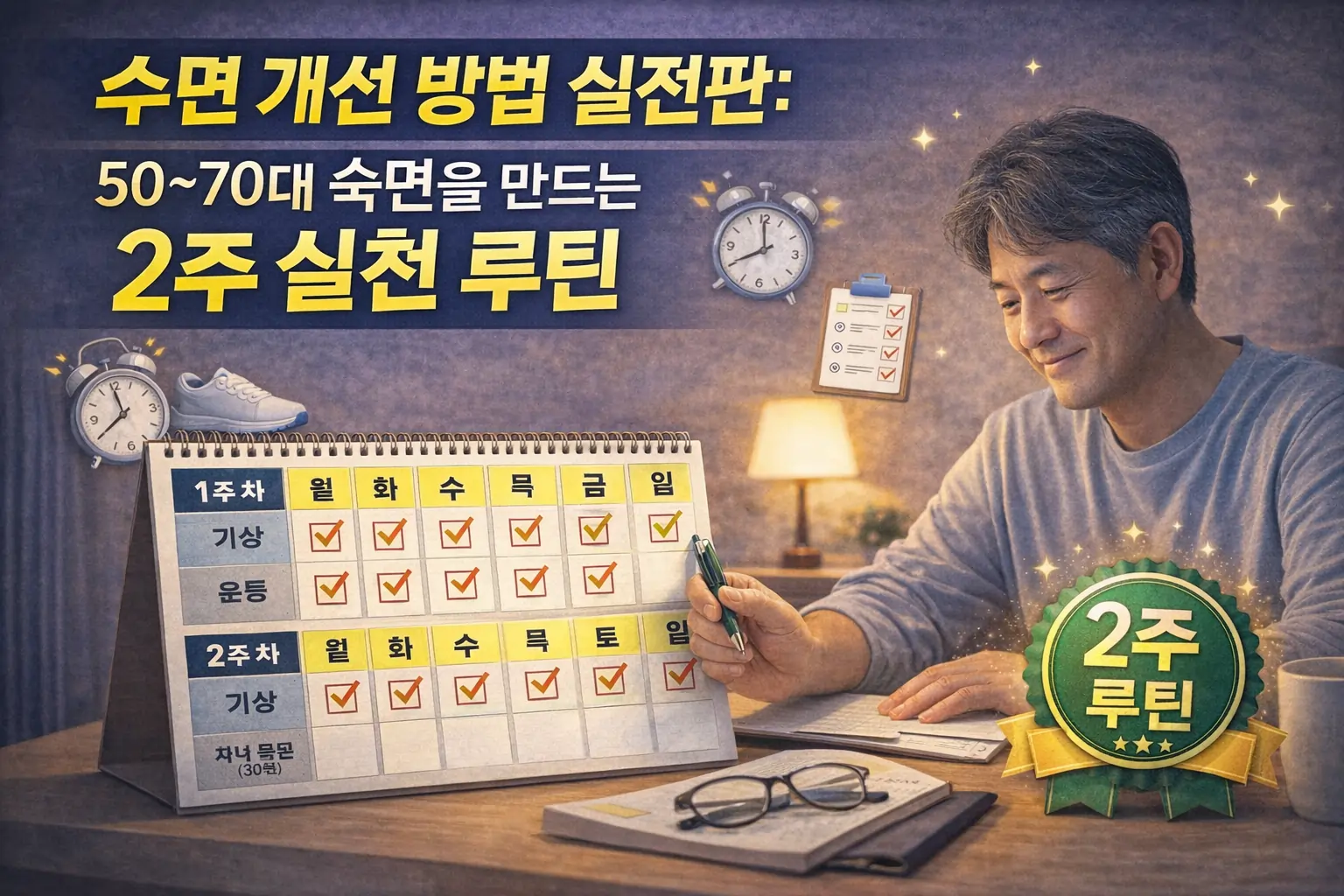 수면 개선 방법 실전판 50~70대 숙면을 만드는 2주 실천 루틴