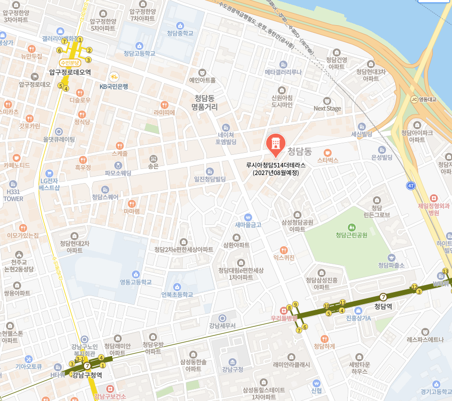 루시아 청담 위치