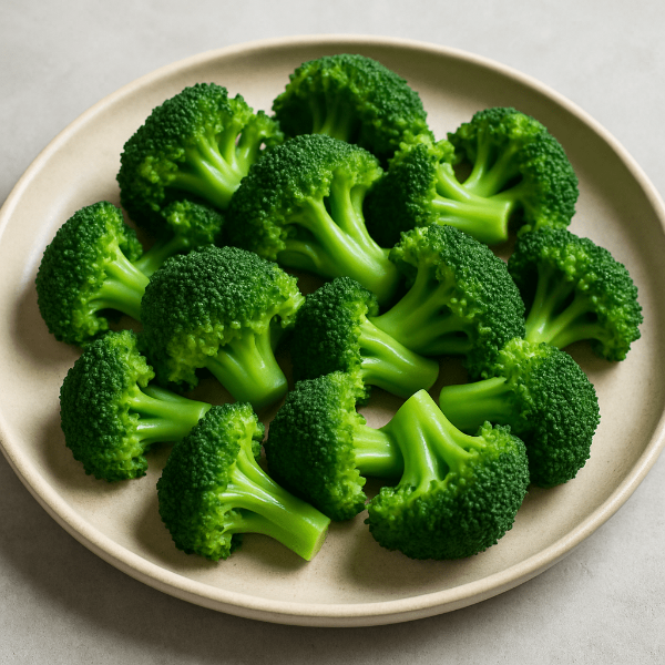브로콜리를 접시에 얹은 일러스트