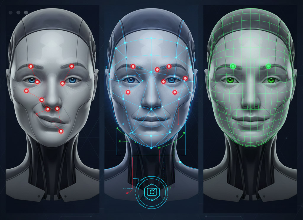 휴머노이드 얼굴의 표정 일관성 유지 기술