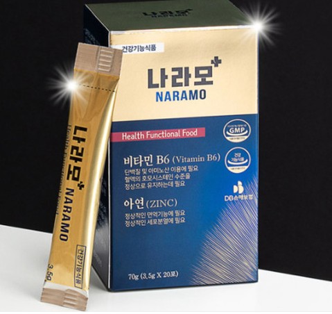 나라모-박스-1개와-낱개-1포가-함께-있는-사진입니다.