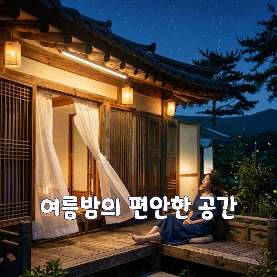 처마 조명 바람이 여름밤을 바꿉니다.