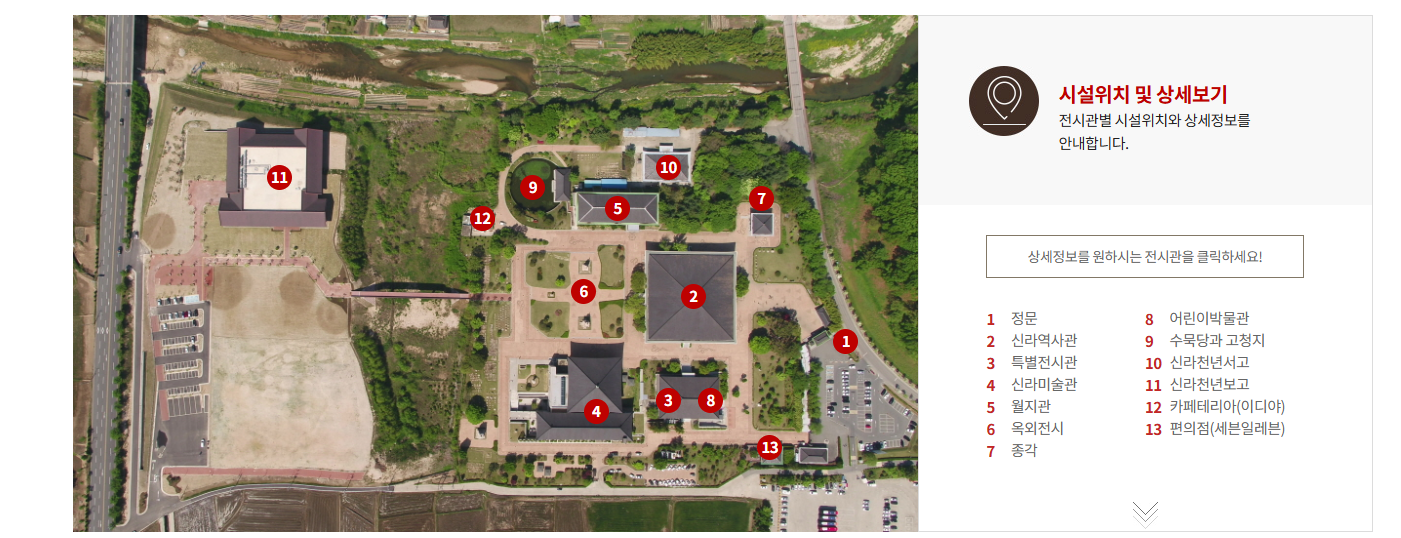 경주박물관 구조 및 주요시설안내