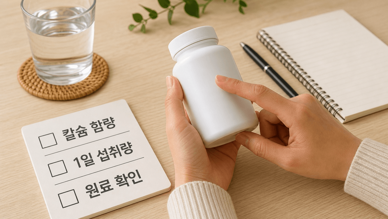 코랄칼슘 함량 확인