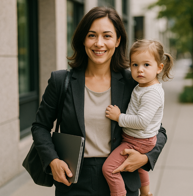 워킹맘을 표현하는 사진