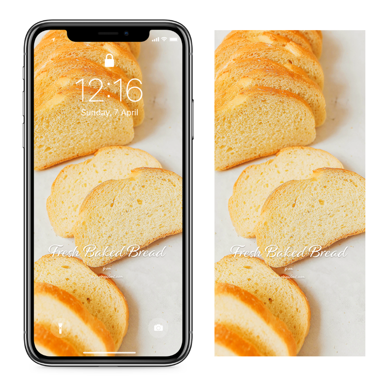 08 빵 슬라이스 C - Fresh Baked Bread 갈색배경화면