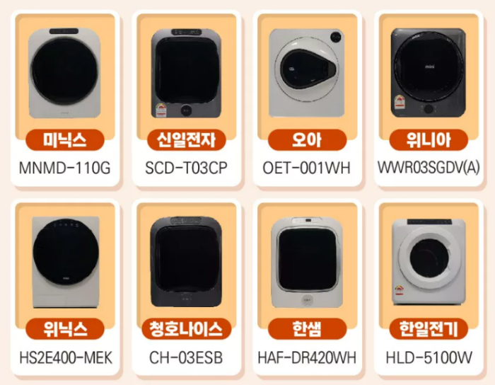 미니건조기 8개 제품