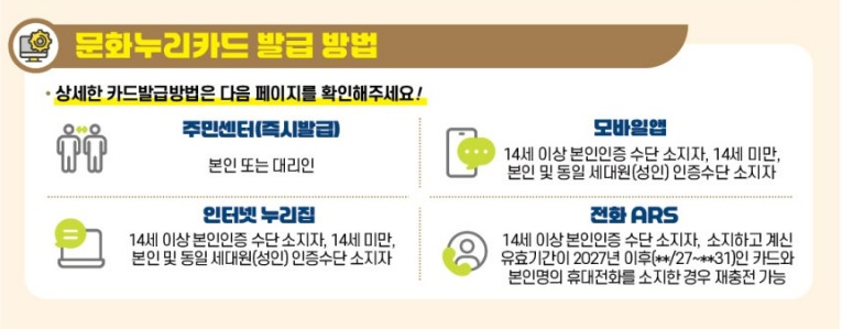 문화누리카드 발급방법