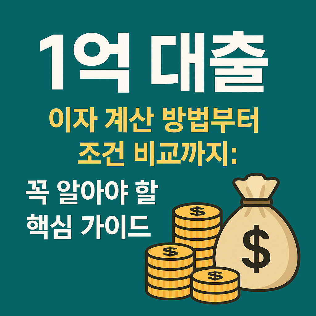 1억 대출 핵심가이드