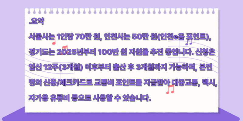 임산부 교통비 지원