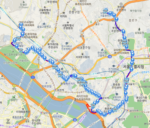 7016번 버스노선도