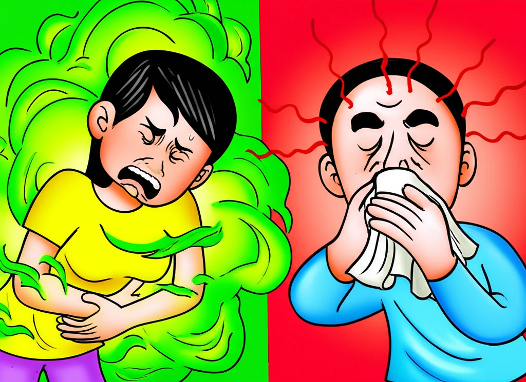 식중독 vs 감기, 증상으로 구별하는..