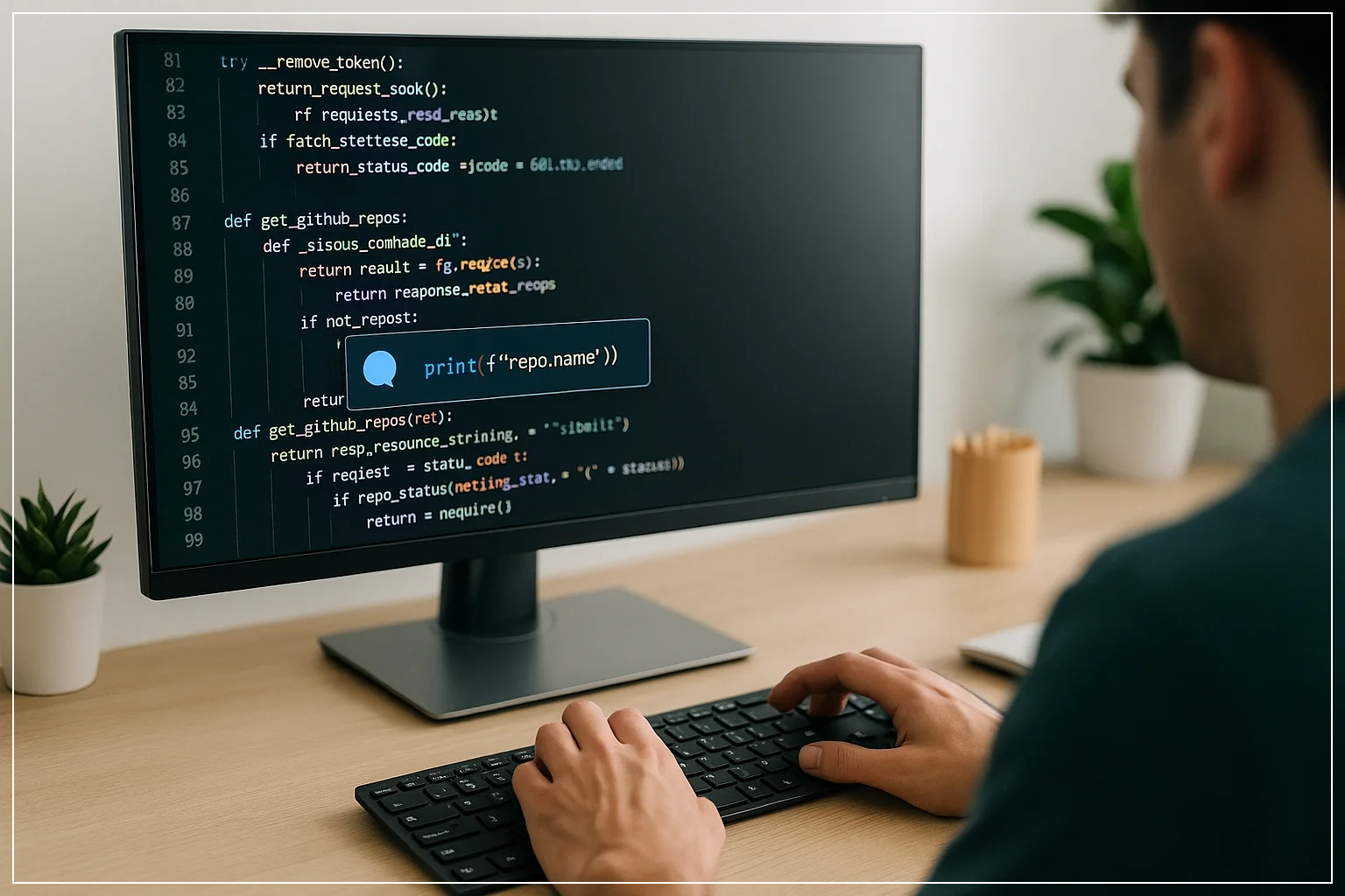 코드 자동 완성 기능이 활성화된 실무 환경