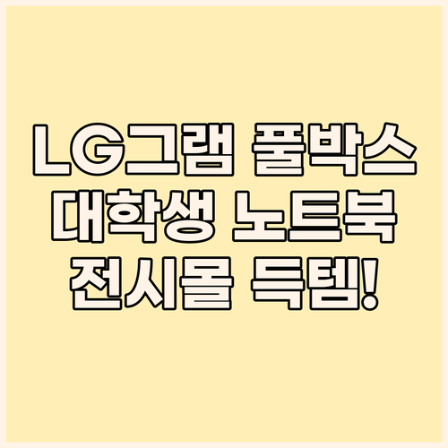 LG그램 풀박스 패키지 리뷰! 대학생..