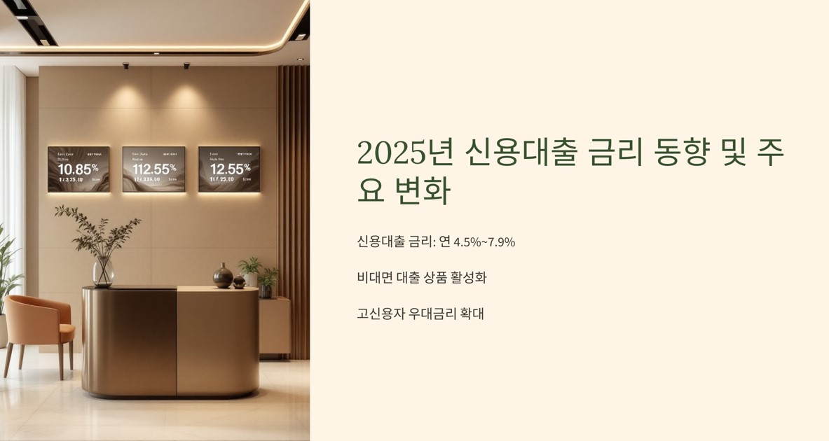 신용대출 금리 동향, 주요 변화사진