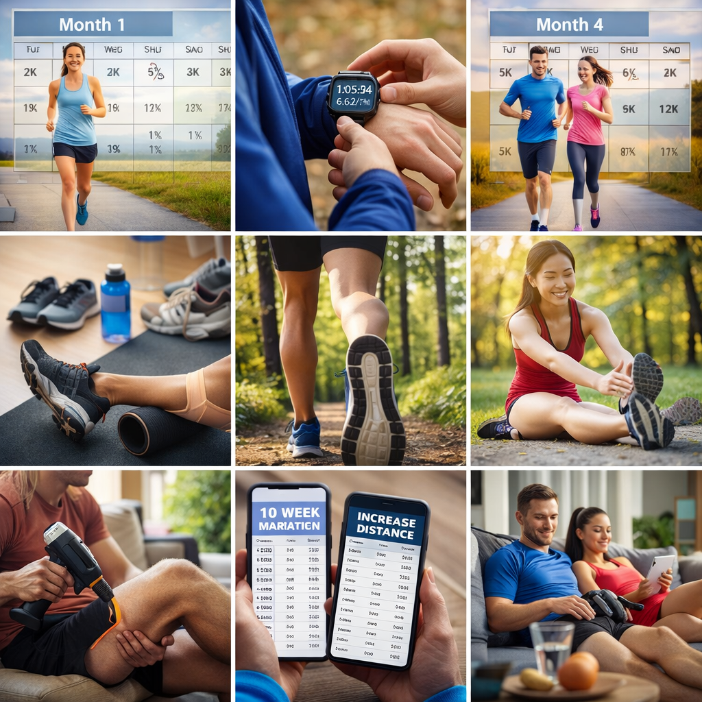 마라톤 초보 훈련 (6개월 플랜, 거리 늘리기, 회복 관리)