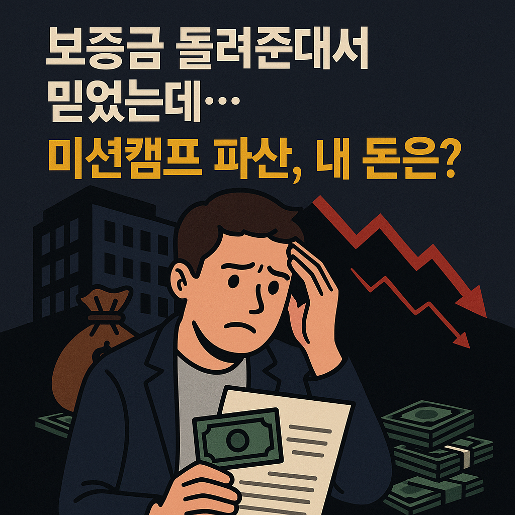 미션캠프 파산 보증금 환급 믿었다가 날벼락 피해자만 수백명