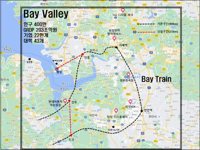 충남 경기도, 베이밸리 메가시티 조성공사 슬슬 시동