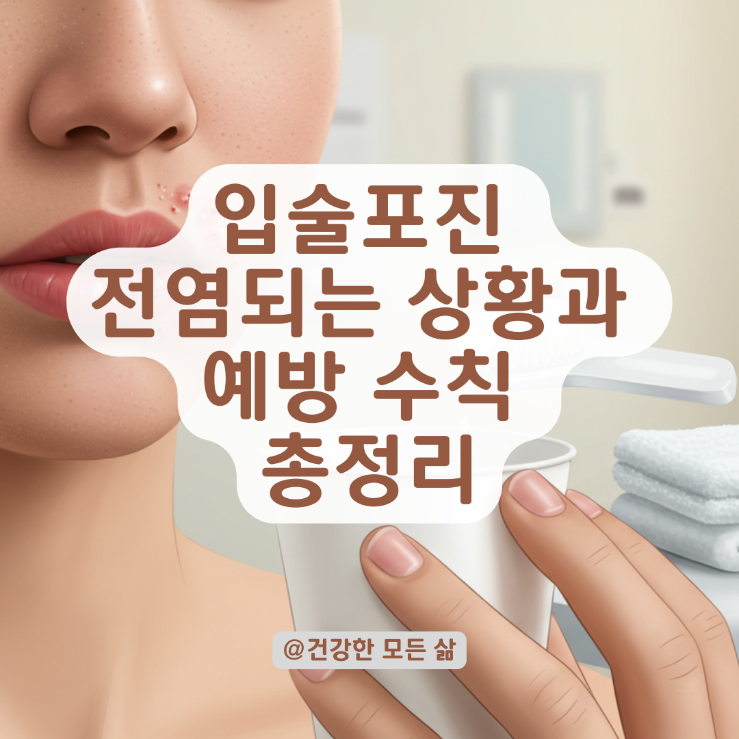 입술포진, 물건만 같이 써도 옮을까? 가까운 사람에게 전염될 수 있는 상황과 예방수칙 정리.