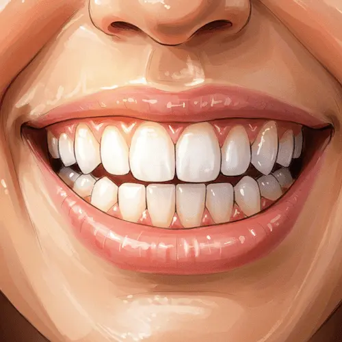 환하게 미소 짓는 사람의 빛나는 치아 모습