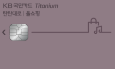 KB국민 탄탄대로 올쇼핑 티타늄카드