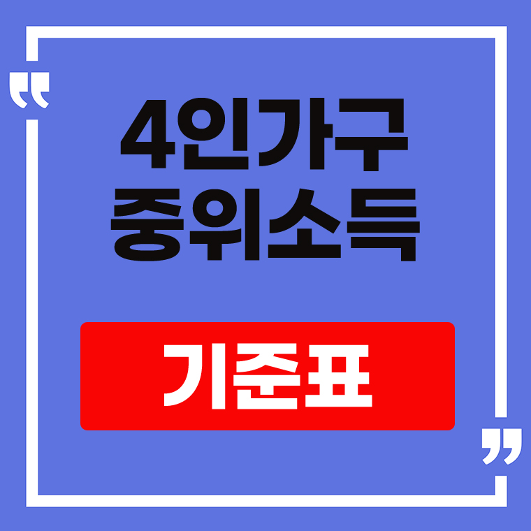 4인가구 중위소득