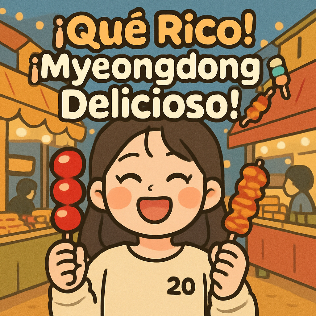 &iexcl;Qu&eacute; Rico! &iexcl;Myeongdong es Delicioso! 🍡🍢