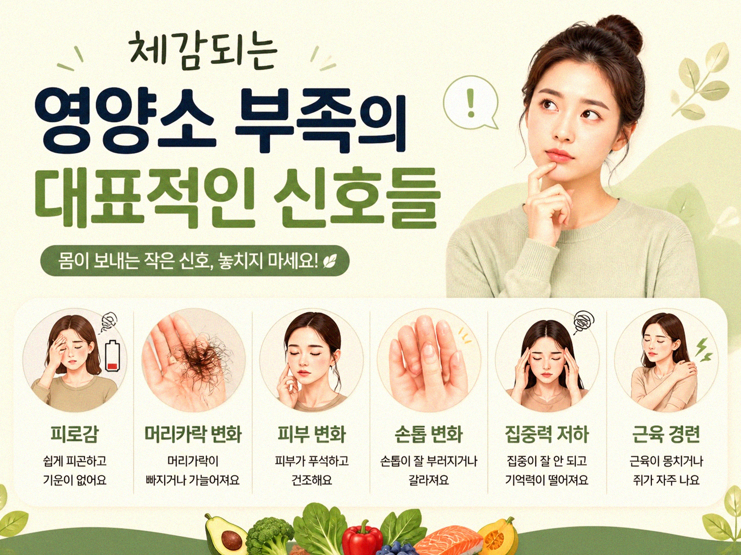 왜 나는 항상 피곤할까 영양소 부족의 신호들