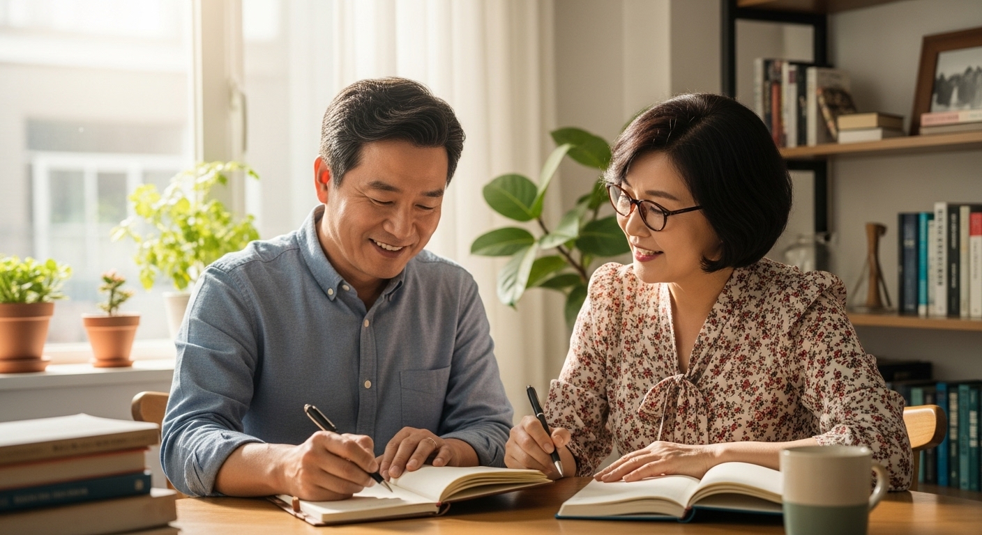 "전자책 기획하는 50대 부부"