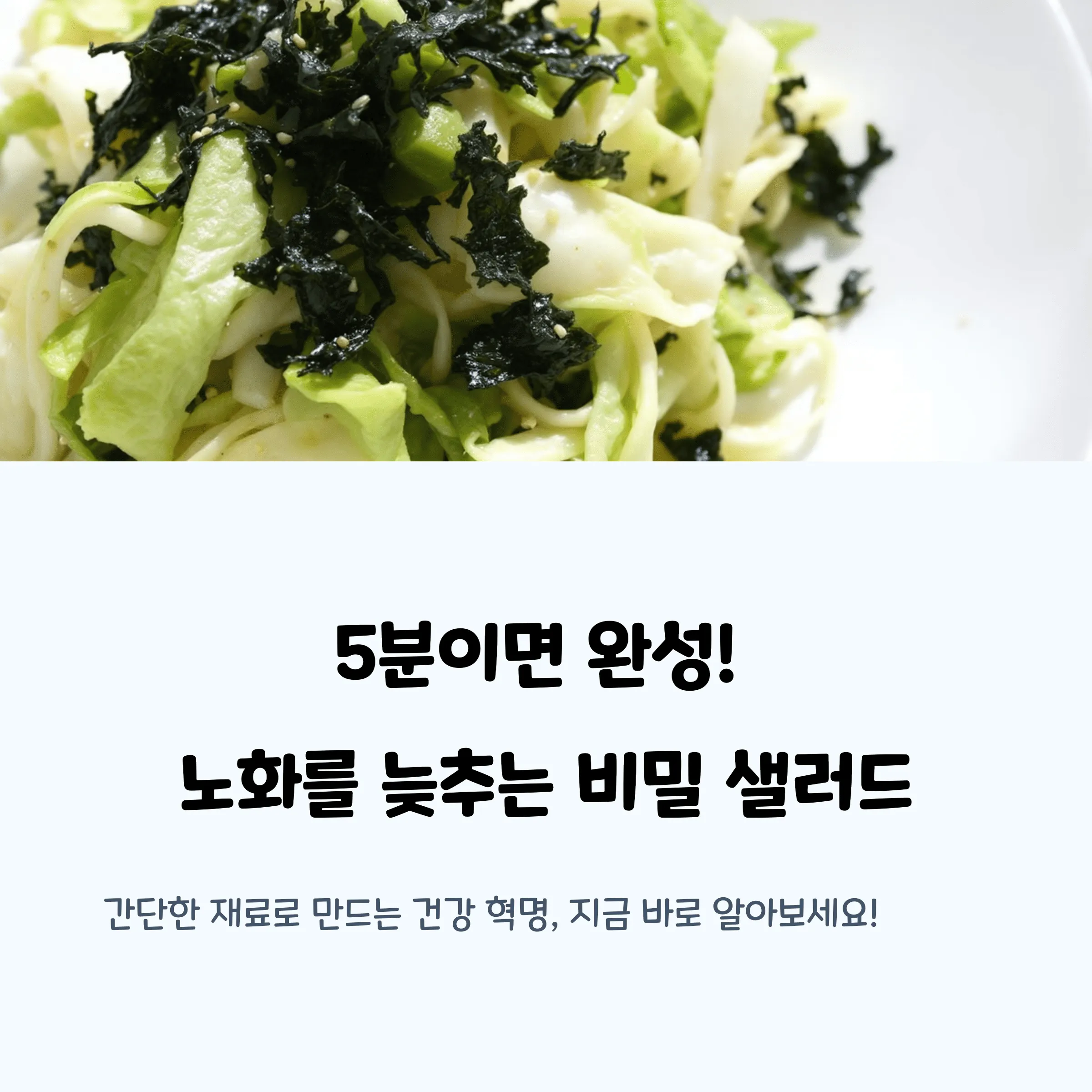 저속노화 샐러드, 집에서 5분만에 만드는 법