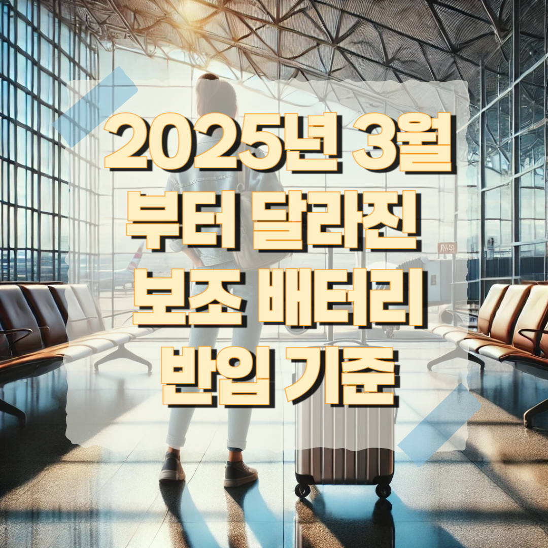 보조 배터리 반입 기준 안내