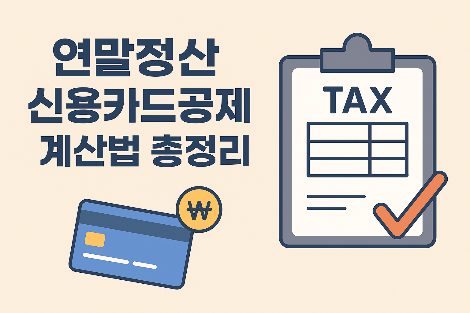 연말정산 신용카드공제 계산법 총정리