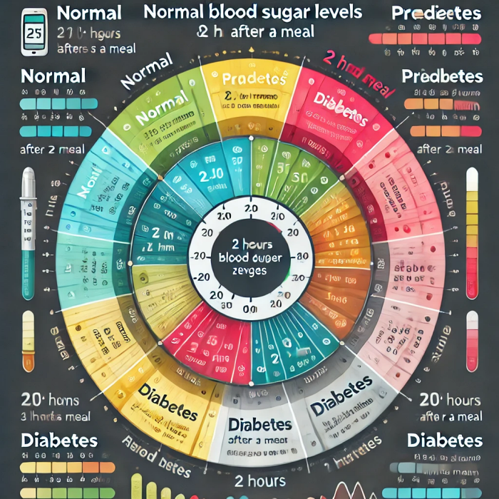 공복 혈당과 식후 혈당의 정상&amp;#44; 전당뇨&amp;#44; 당뇨 수치를 비교한 표