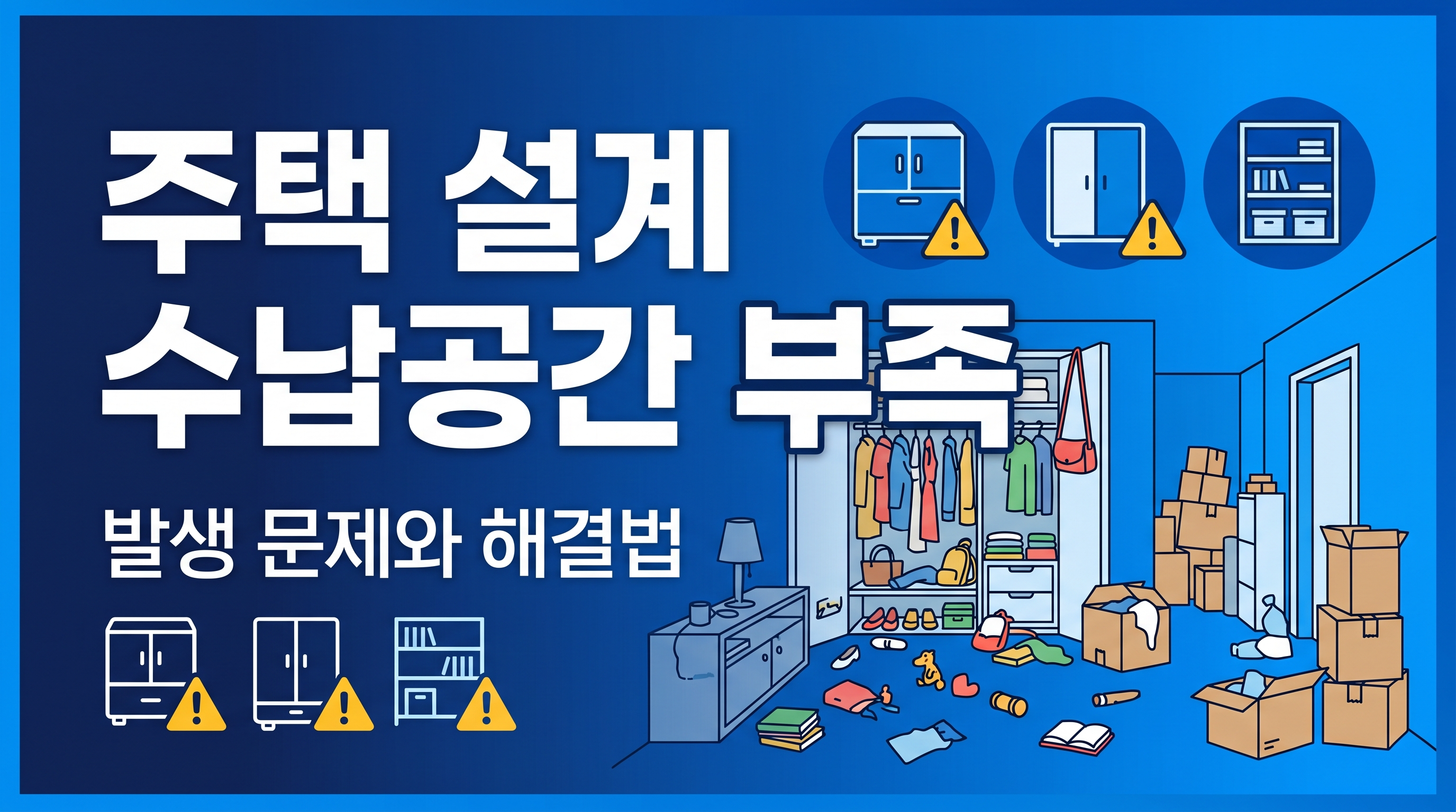 수납공간 부족으로 발생되는 문제들