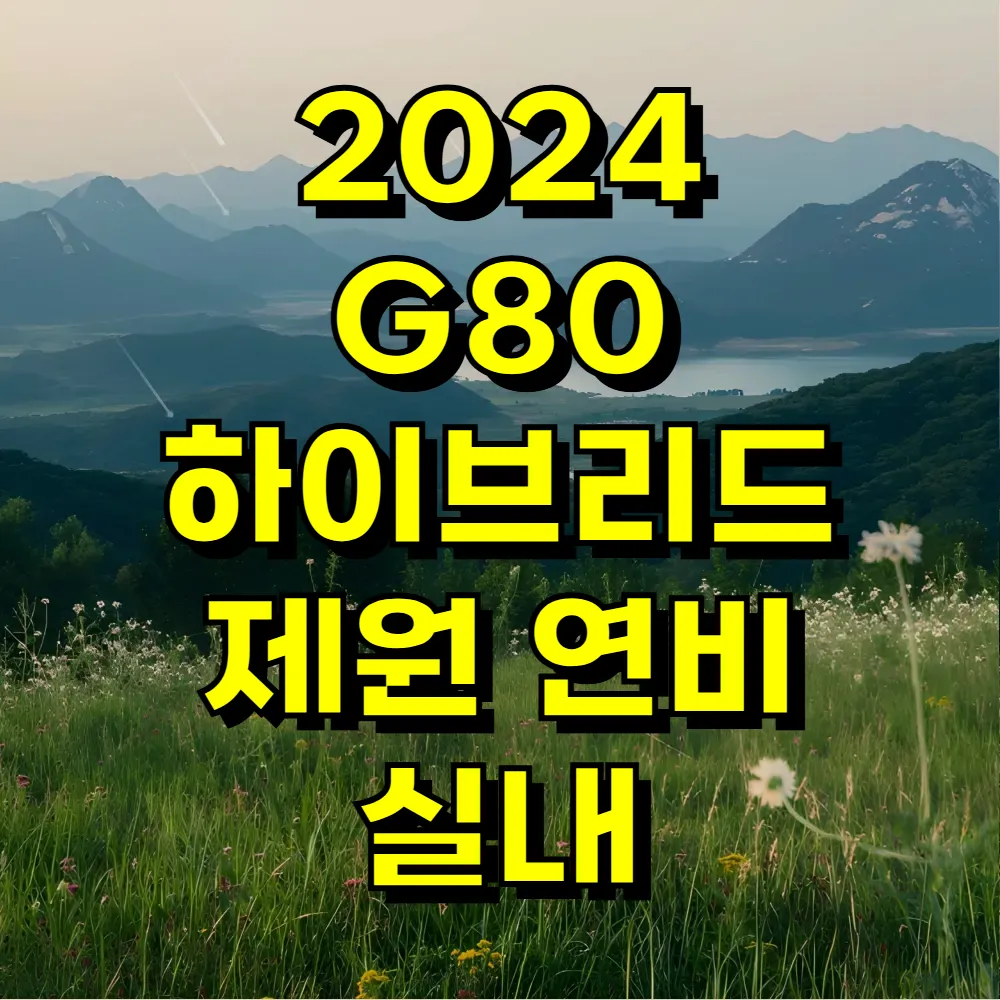 2024 G80 하이브리드 제원 연비 실내