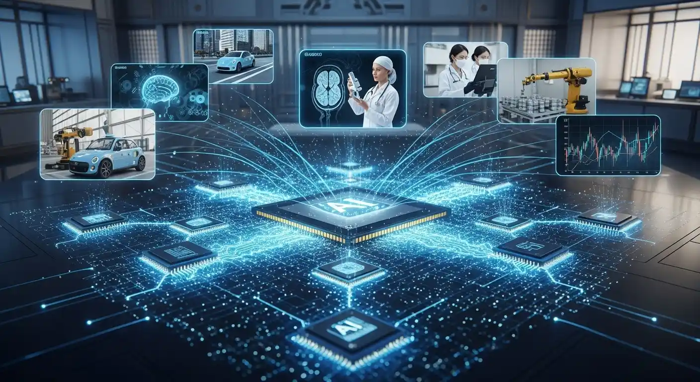 <img src="ai_chip_algorithm_power.webp" alt="AI 반도체가 알고리즘을 현실에서 구현하며 기술 패권을 주도하는 모습 이미지 입니다">