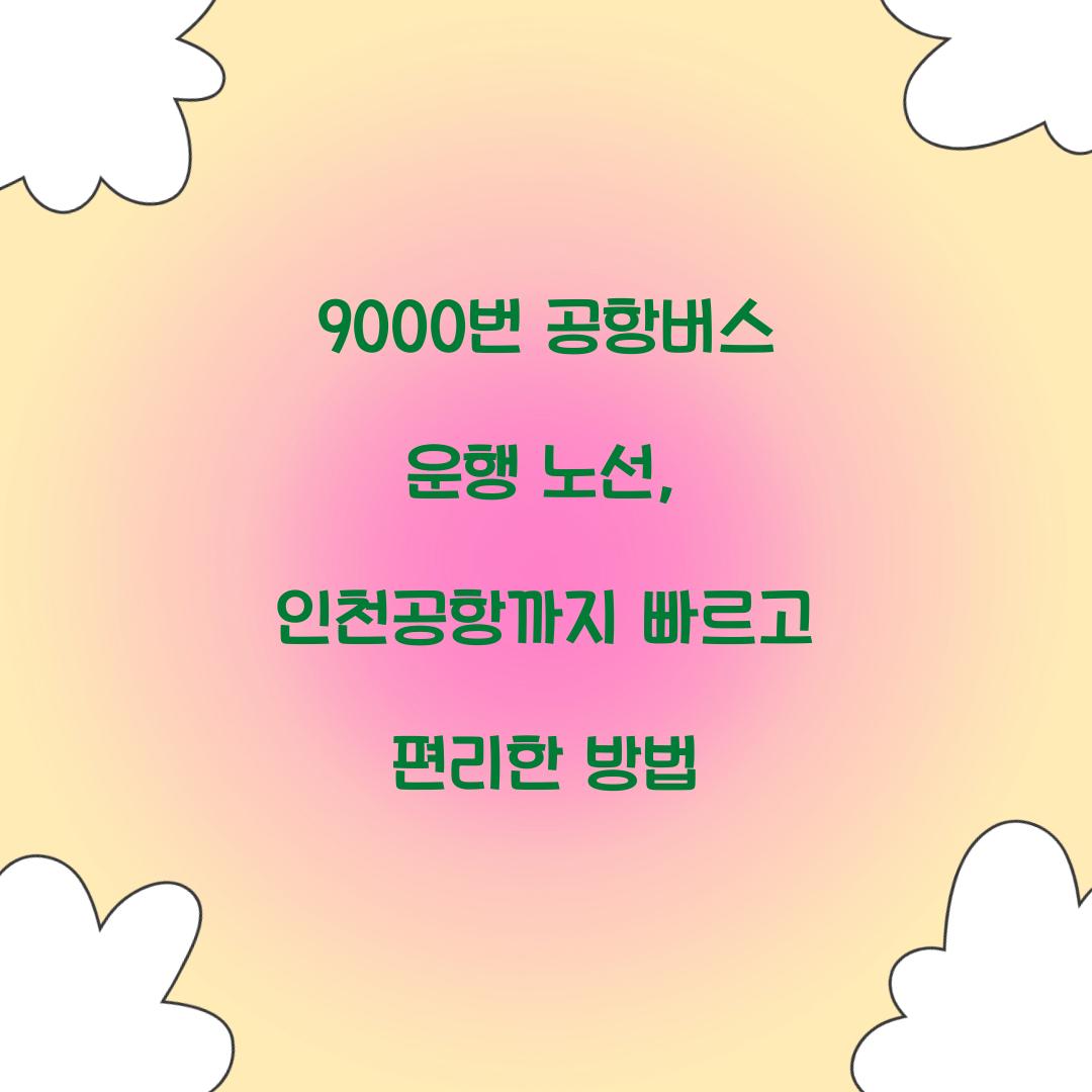 9000번 공항버스 운행 노선
