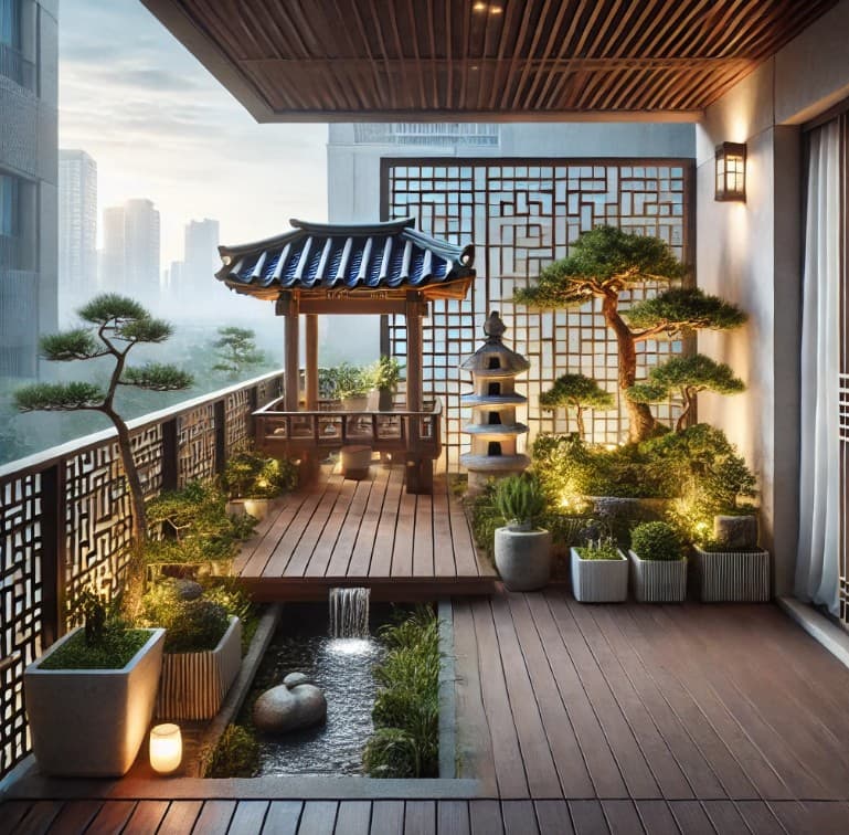 현대 아파트에서 한옥 정원 적용하기