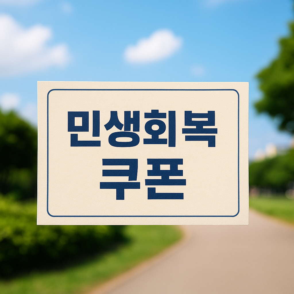 민생회복쿠폰 오프라인 신청하기