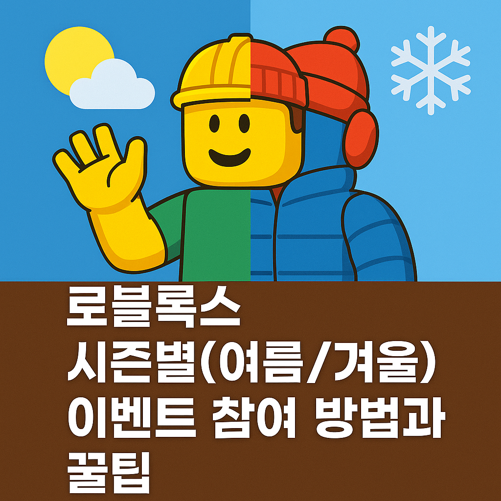 로블록스 시즌별(여름/겨울) 이벤트 참여 방법과 꿀팁