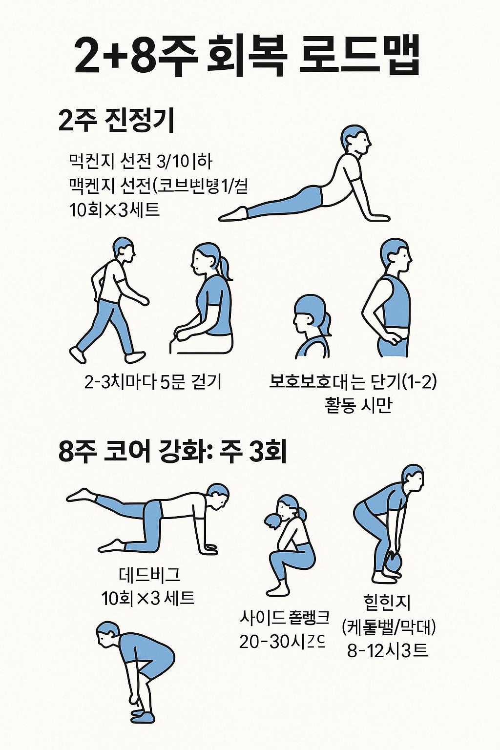 허리디스크 회복 2+8주 로드맵